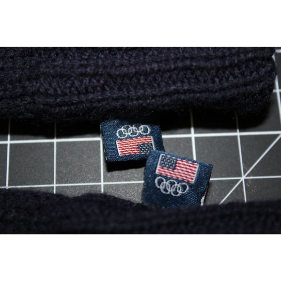 USA 1996 Olympic Winter Mittens One size Navy  100% cotton - Picture 5 of 9